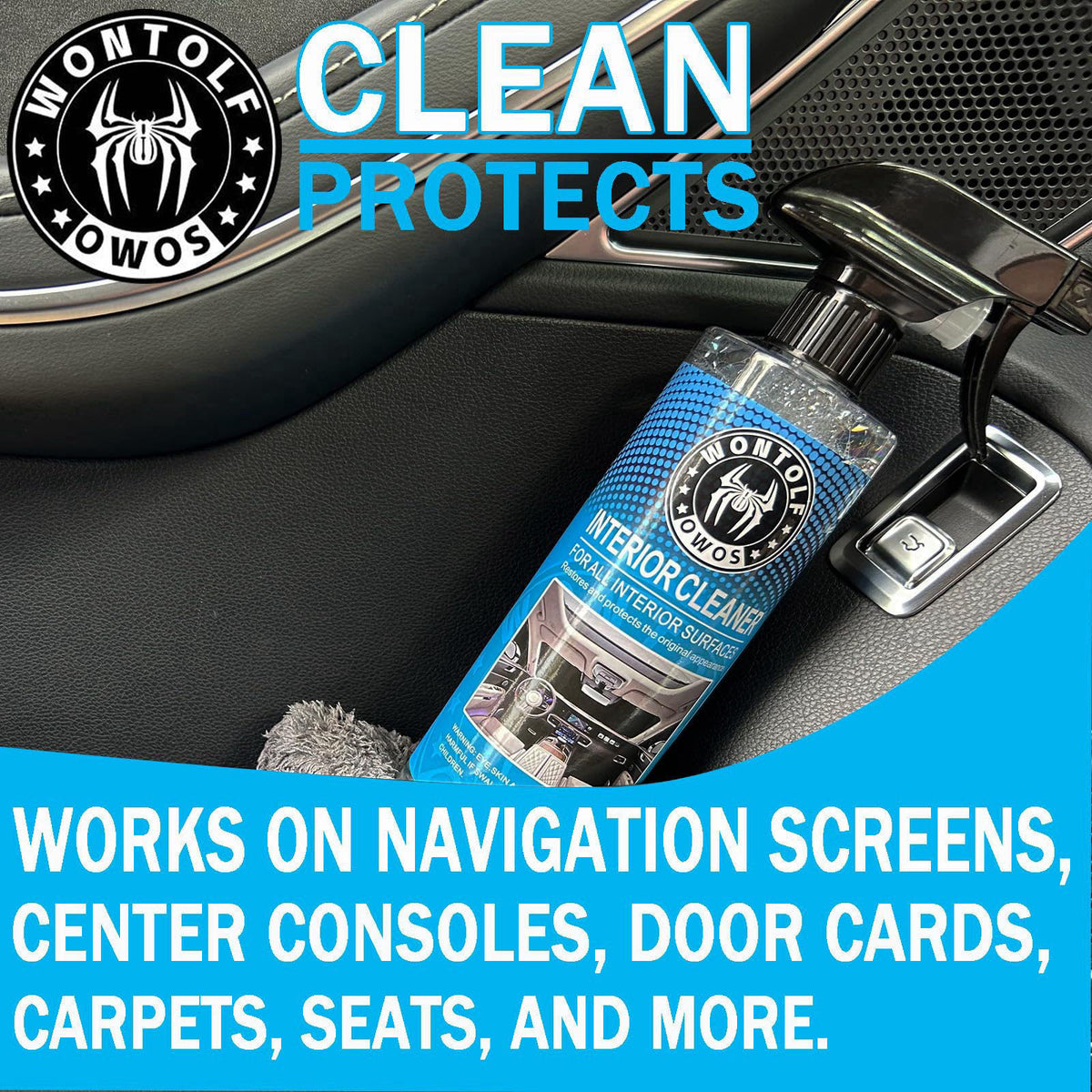 Wontolf Complete Car Wash Cleaning Kit, Car Interior Detailing Kit with Car Wash Soap, Interior Detailing Cleaner, Wheel
