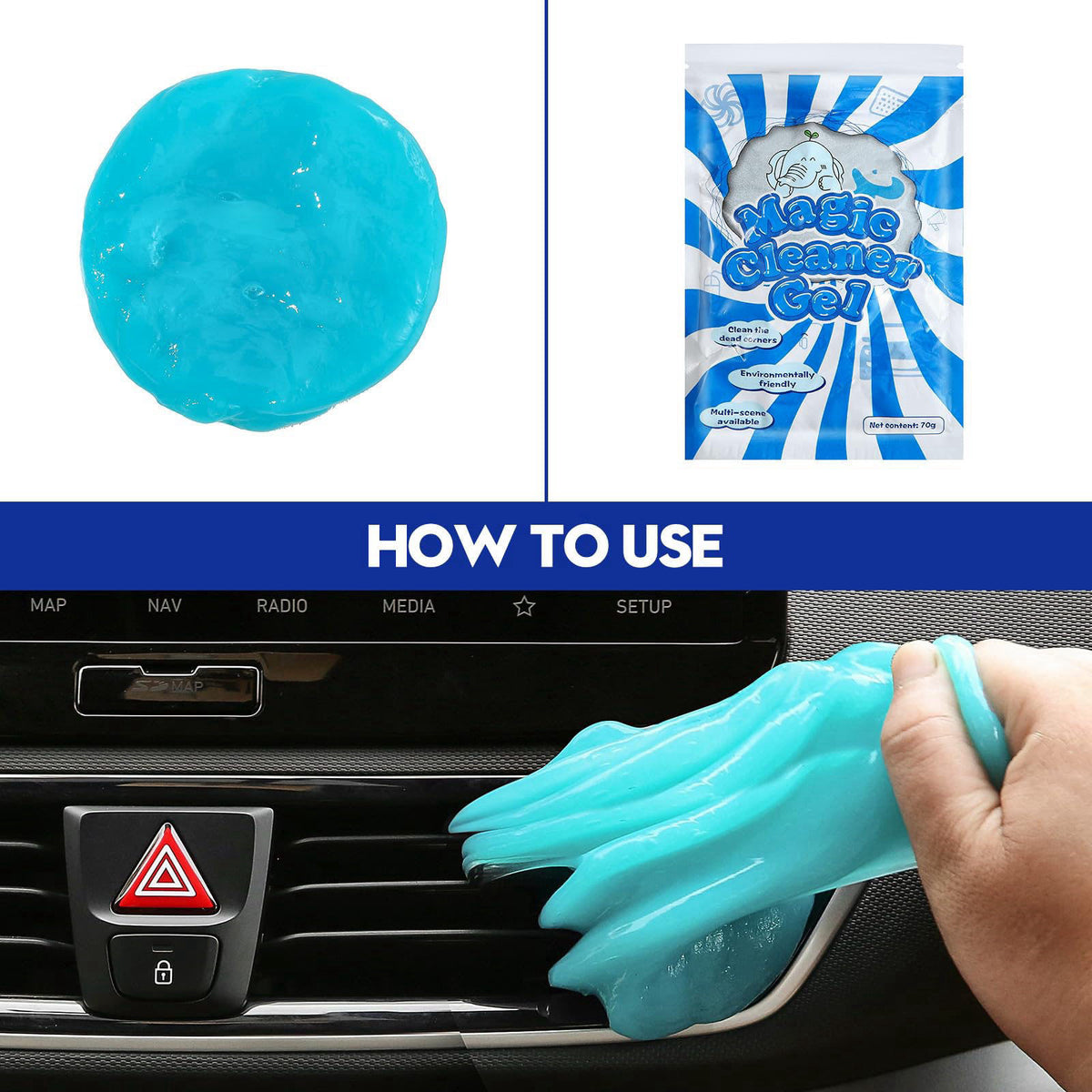 Qydipclin 23Pcs Car Detailing Kit Detailing Brush Set Car Wash Cleaning Kit Blue – alternate angle