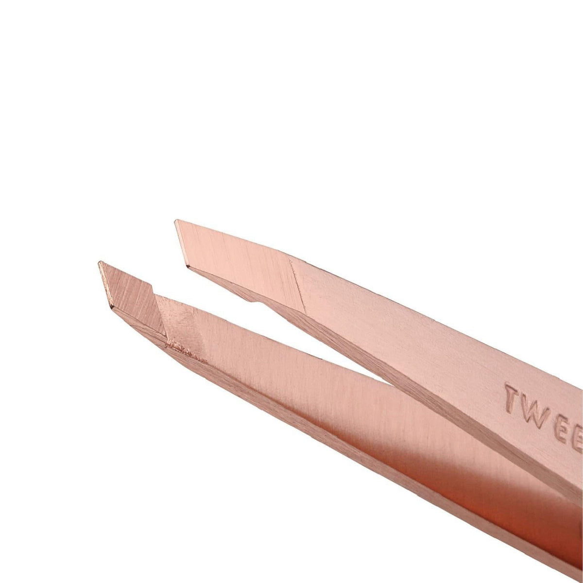Tweezerman Petite Tweeze Set for Eyebrows with Travel Case Rose Gold – packaging and label