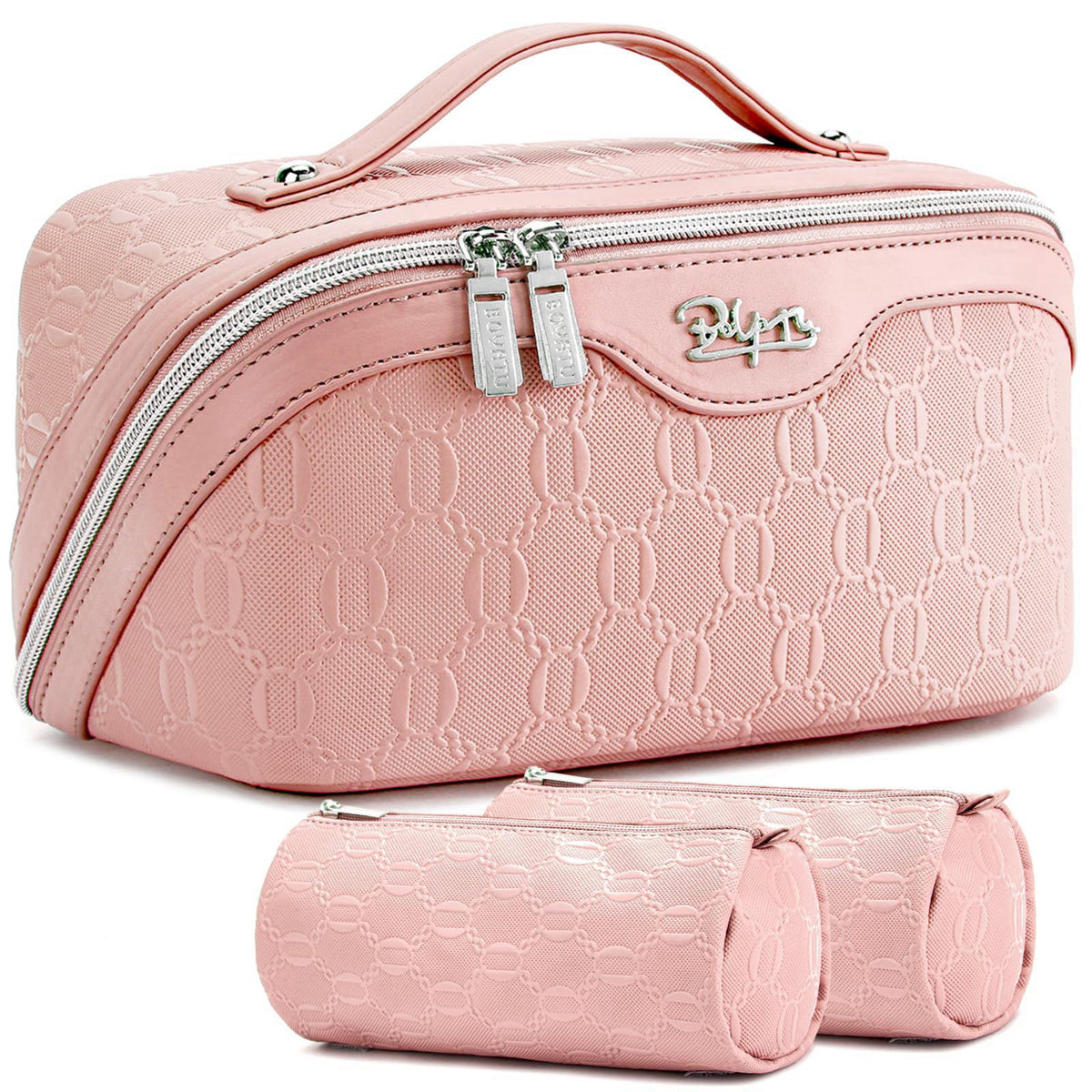 BOYATU Travel Makeup Bag Cosmetic Bags for Women: 3-Piece Makeup Bag Set – product photo (Cosmetic Bags)