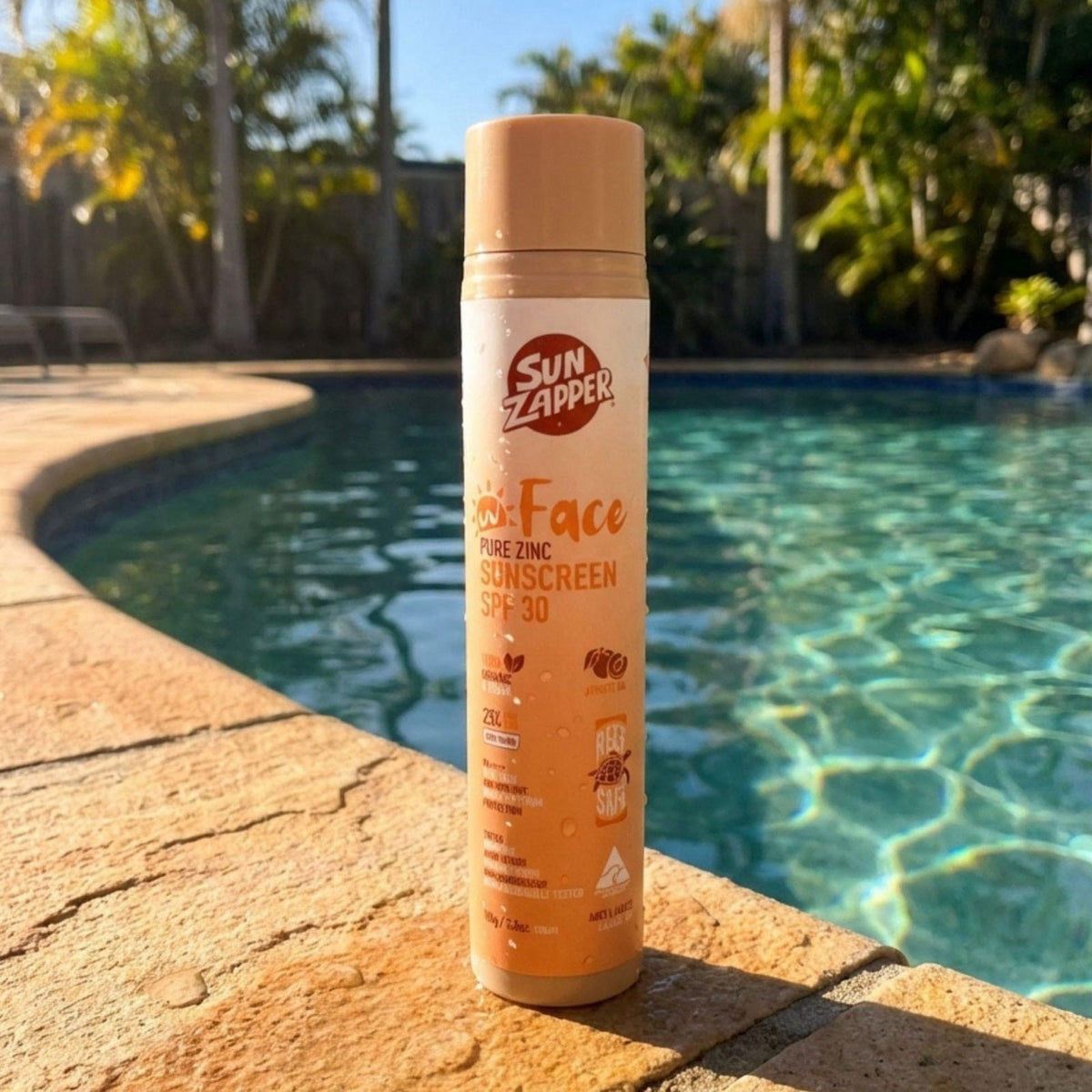 Sun Zapper – Facial Sunscreens on display