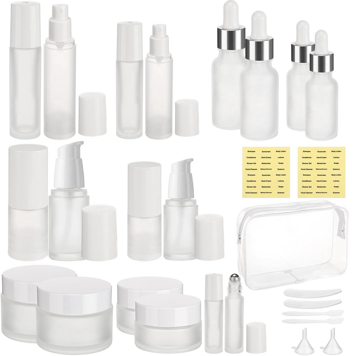 Blushtier 27 Pack Travel Skincare Containers Set 0.4/0.51/0.68/1.7oz – product photo (Kits)