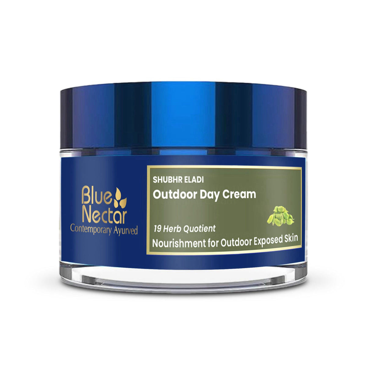 Blue Nectar Eladi Outdoor Face Cream for Women | Ayurveda Face Moisturizer – back view and specifications