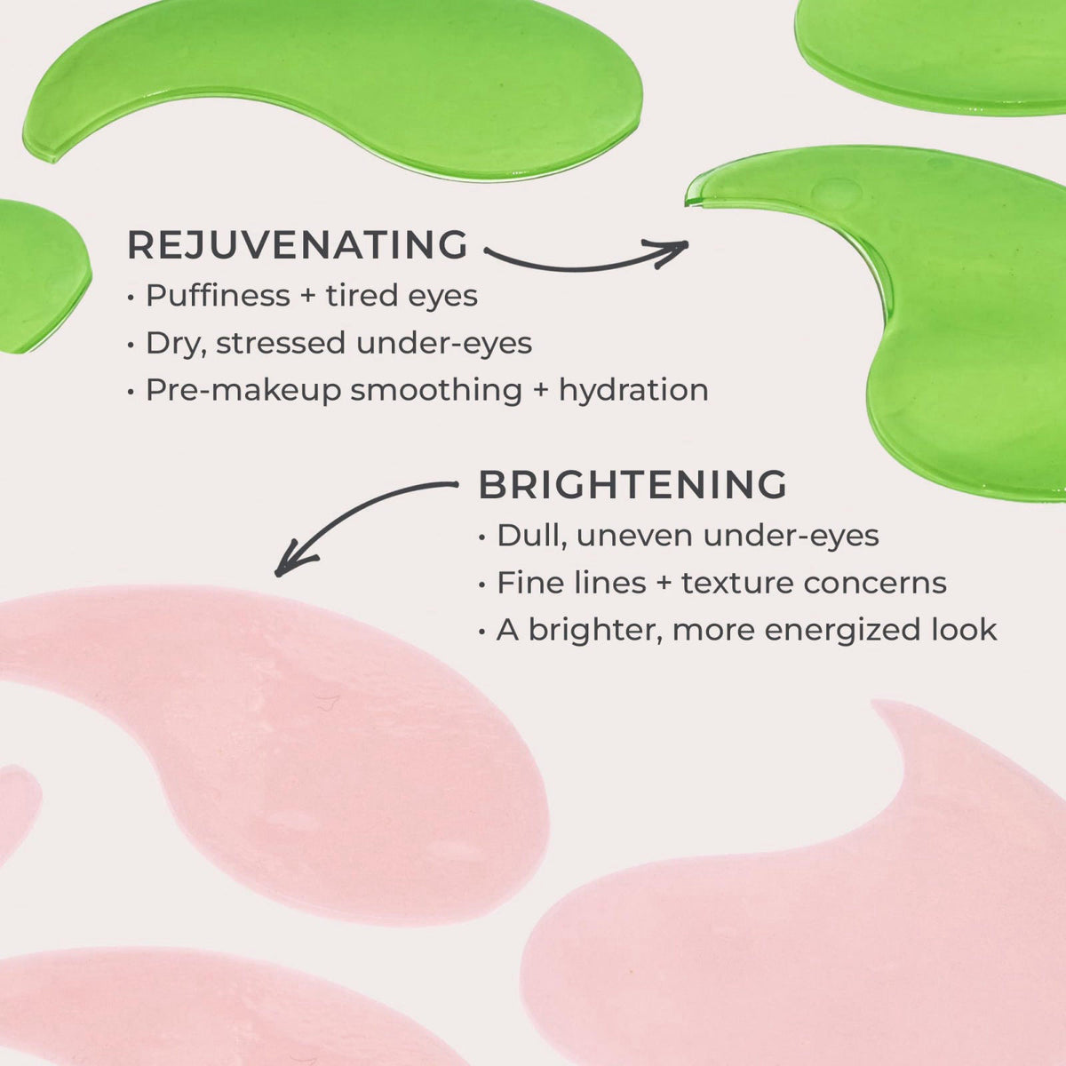 PÜR MINERALS Hydrogel Rejuvenating Under Eye Patches, Mellow Eyes - Hydrates, Plumps & Brightens Under Eye – alternate a