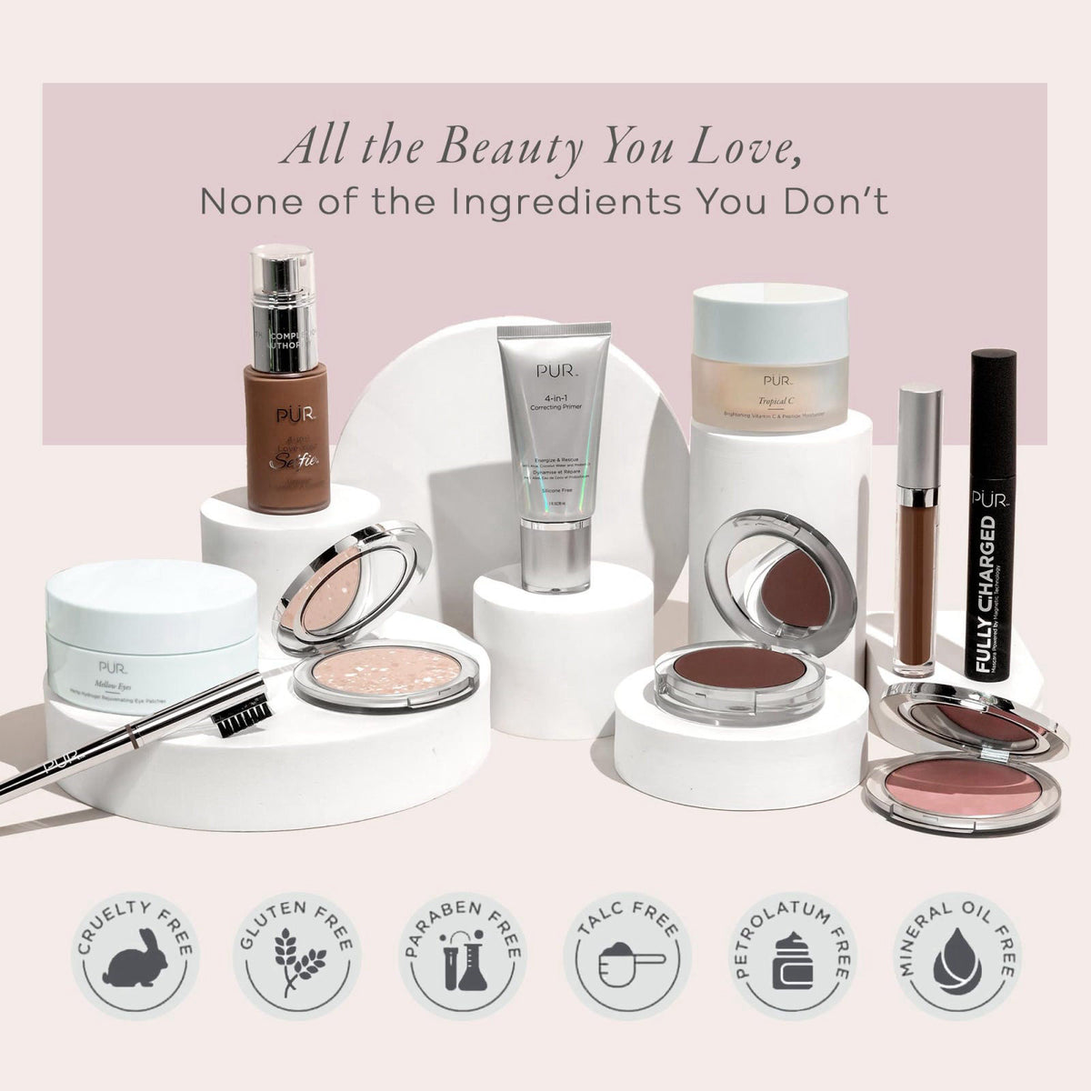 PÜR MINERALS Hydrogel Rejuvenating Under Eye Patches, Mellow Eyes - Hydrates, Plumps & Brightens Under Eye – Masks on di