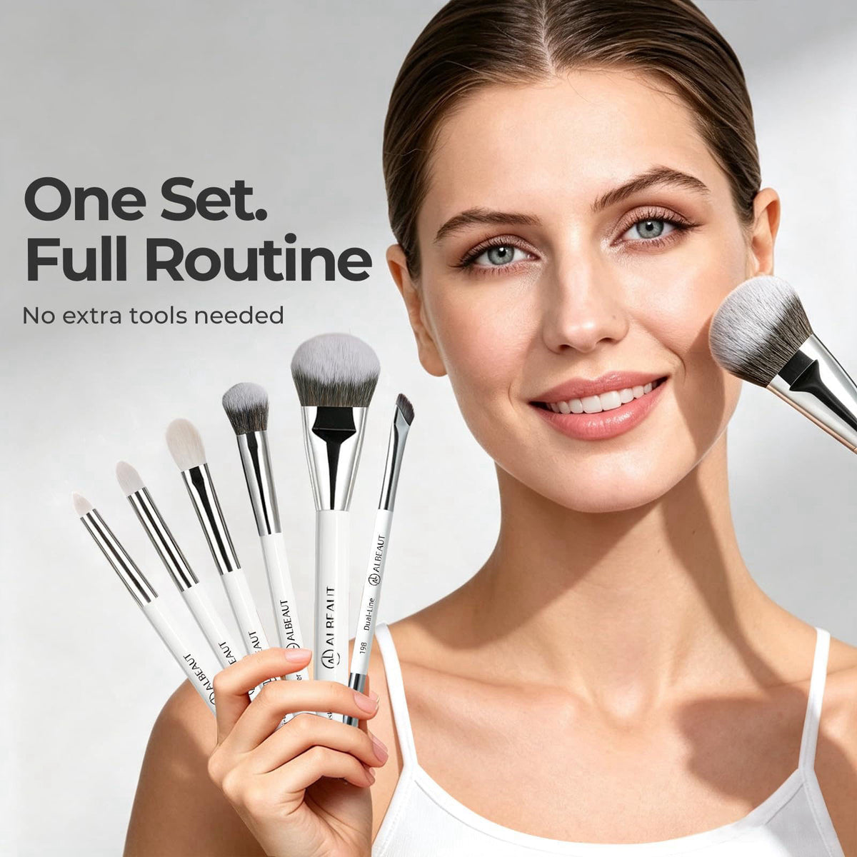 Makeup Brushes Set, Albeaut 7Pcs Face Eyeshadow Brushes Kit with Preminum Bristles Liquid Foundation Concealer Blending 