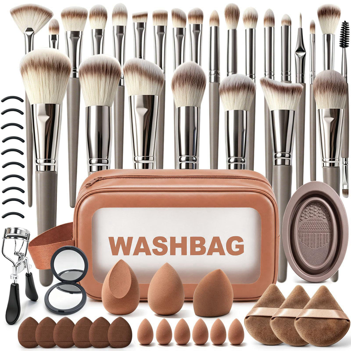 CLRDZN Makeup Brush Set, 57Pcs Multifunctional Makeup Brushes with Travel Case – product photo (Brush Sets)