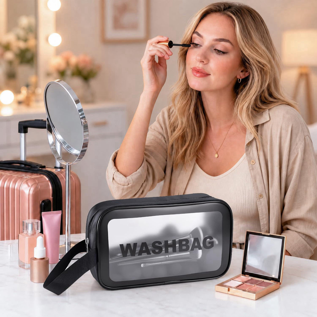 HGHDBT 65Pcs Black Makeup Brushes Set Professional Makeup Kit Multi-functional Makeup Tool Set with Case Facial Makeup A