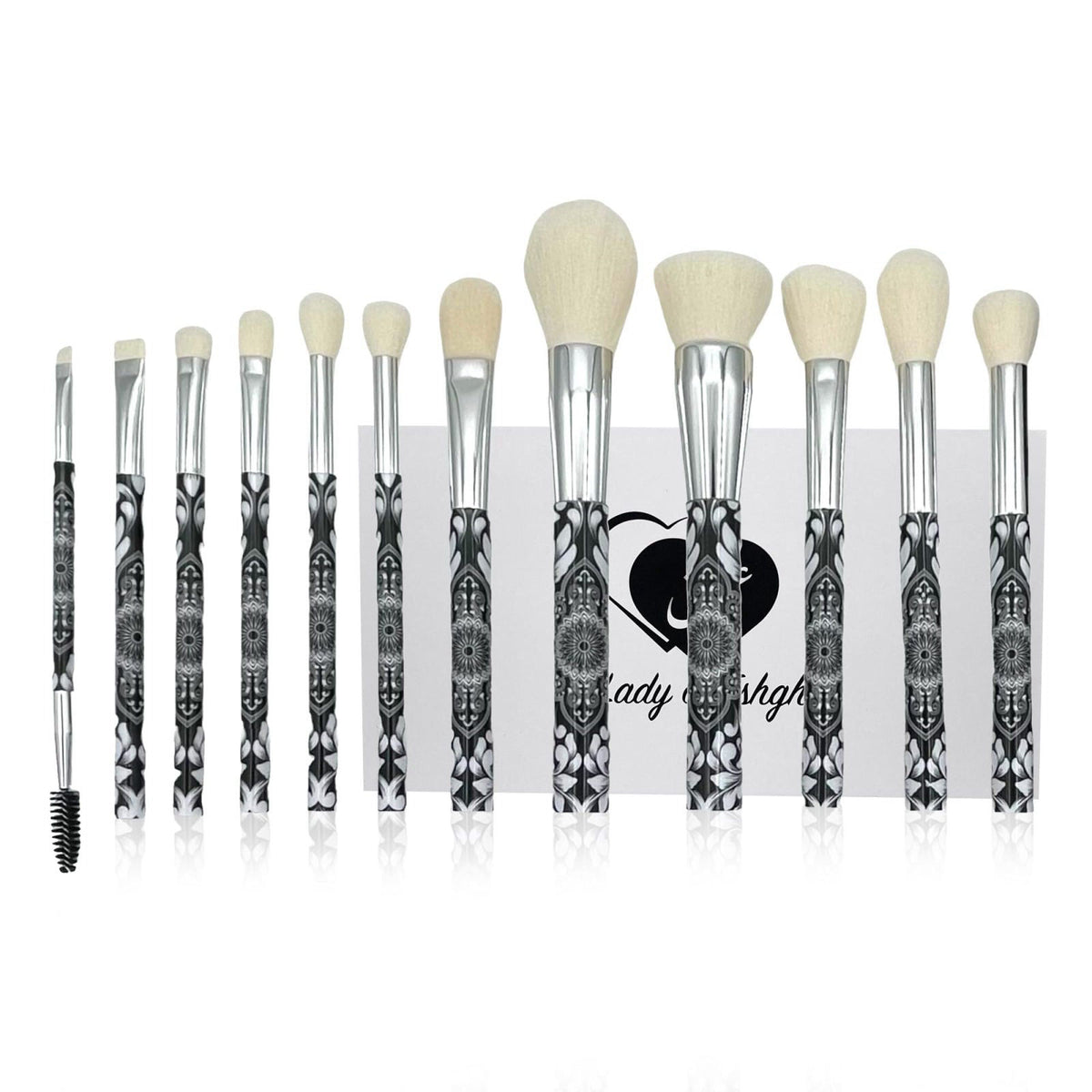 Eshghe-Mani Makeup Brushes by Lady of Eshgh | 12pc Full Face Makeup Brush Set | Natural Hair-Like Professional Make Up B