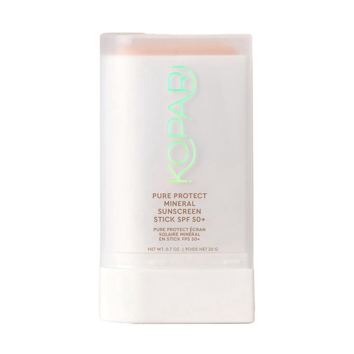 Kopari PURE PROTECT 100% Mineral Sunscreen Stick SPF 50+ Clear Zinc Oxide Face and Body Sunscreen with Hydrating Argan O