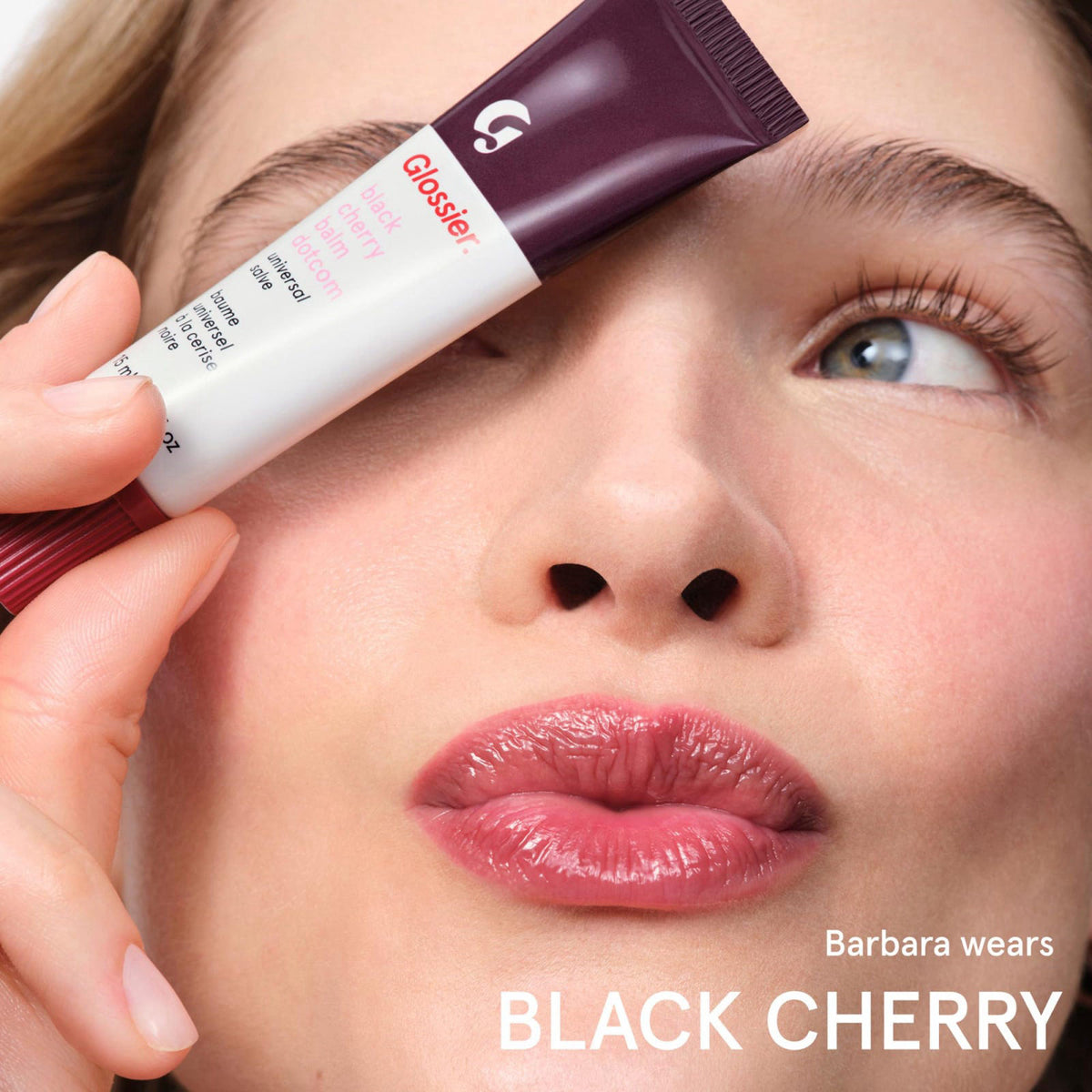 Glossier Tinted Balm Duo - Wild Fig (15ml) & Black Cherry Lip Balm (15ml), Hydrating Care with Sheer Coral & Burgundy Ti