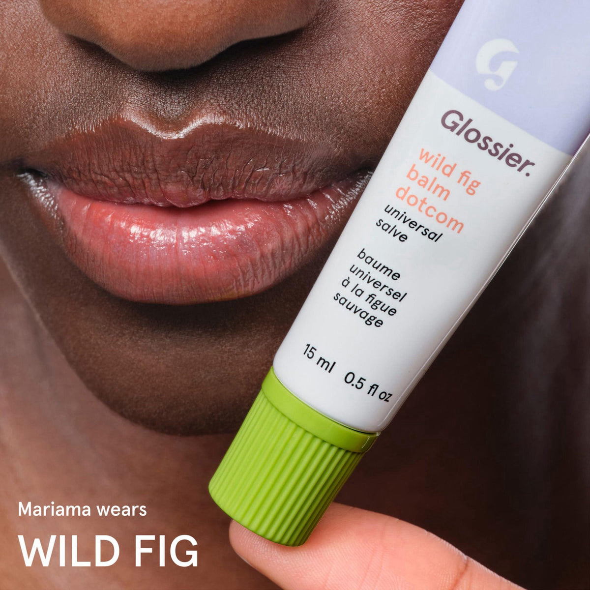 Glossier Tinted Balm Duo - Wild Fig (15ml) & Black Cherry Lip Balm (15ml), Hydrating Care with Sheer Coral & Burgundy Ti