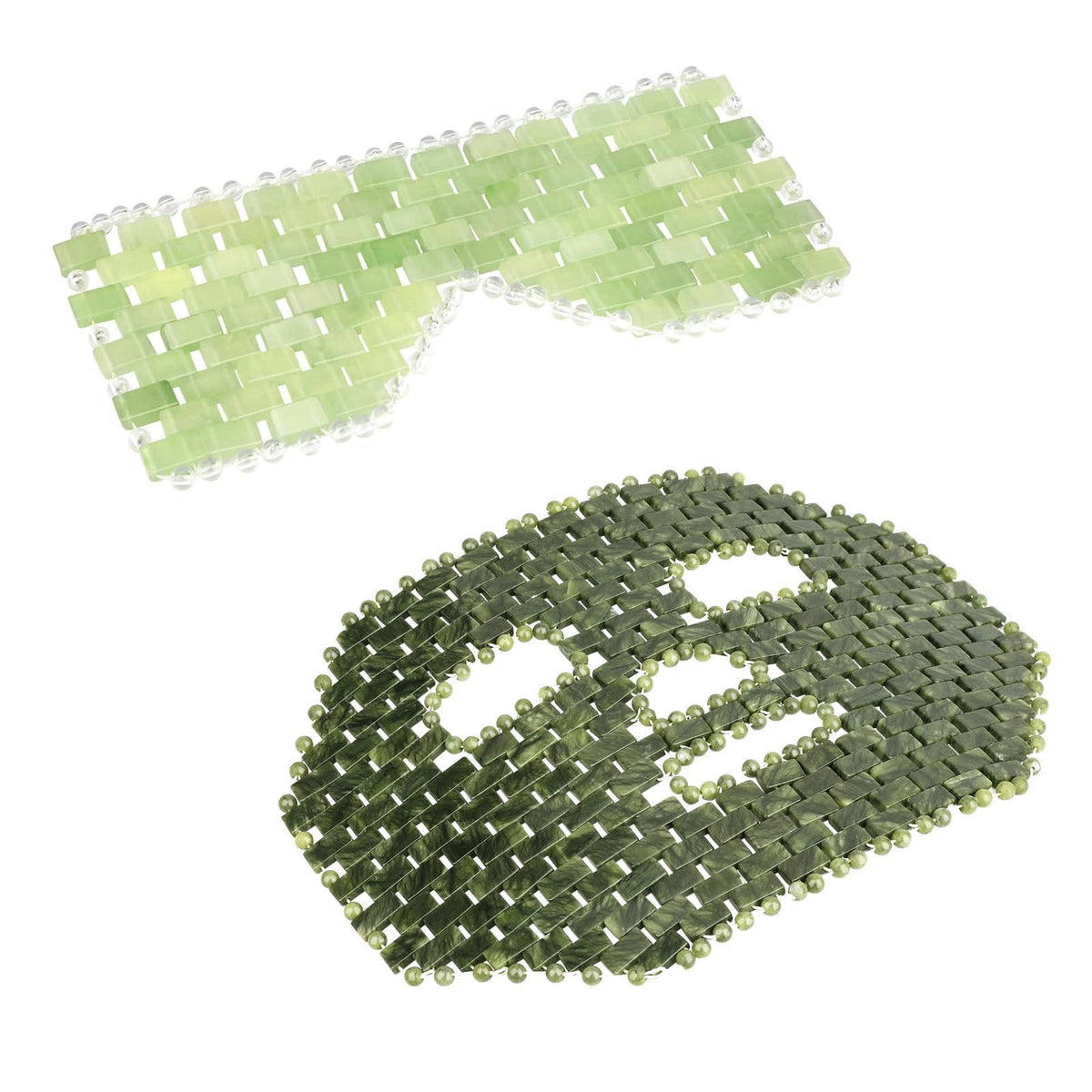 LazyGa Jade Eye Mask & Jade Eye Mask, Facial Cooling Mask with 100% Real Jade for Hot & Cold Therapy to Reduce Wrinkles,