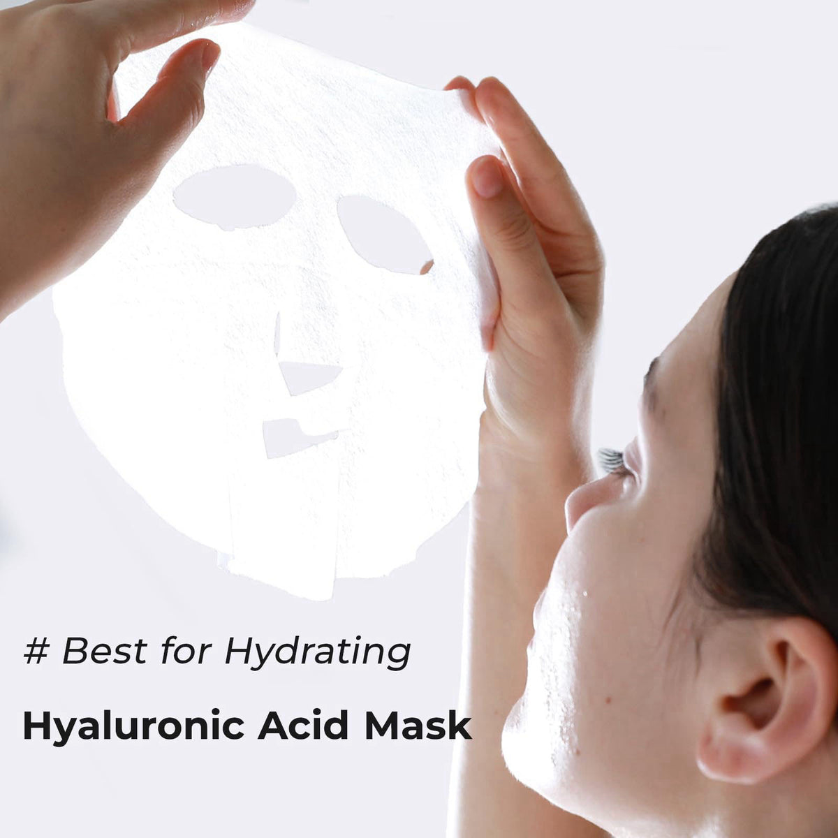 +WIS+ Hyaluronic Acid Face Mask 24 EA with Hyaluronic Acid Serum and Vitamin B5, Facial Mask for Dry Skin, Anti-Aging Ma