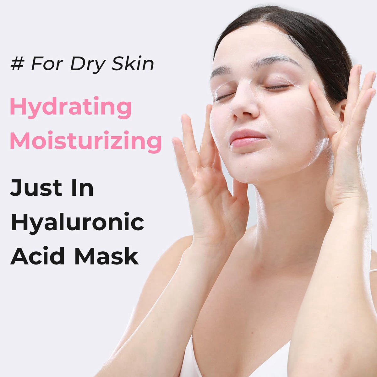 +WIS+ Hyaluronic Acid Face Mask 24 EA with Hyaluronic Acid Serum and Vitamin B5, Facial Mask for Dry Skin, Anti-Aging Ma