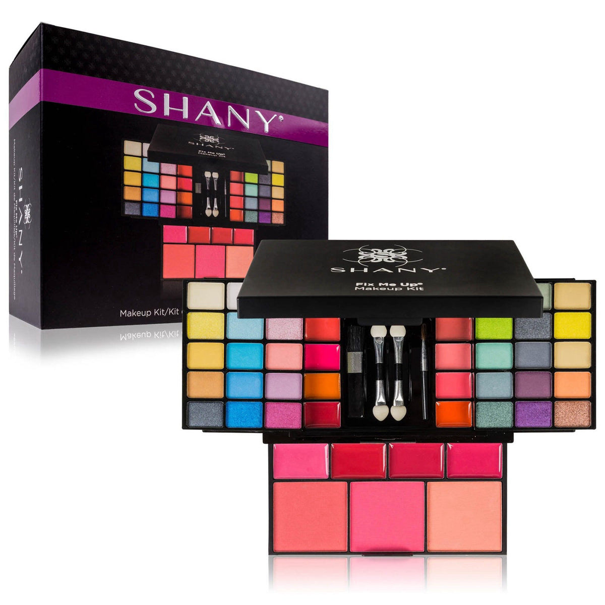 SHANY 'Fix Me Up' Makeup Kit - Compact Travel Makeup Portable Giftable Adult and Teen Makeup Set Eye Shadows, Lip Colors