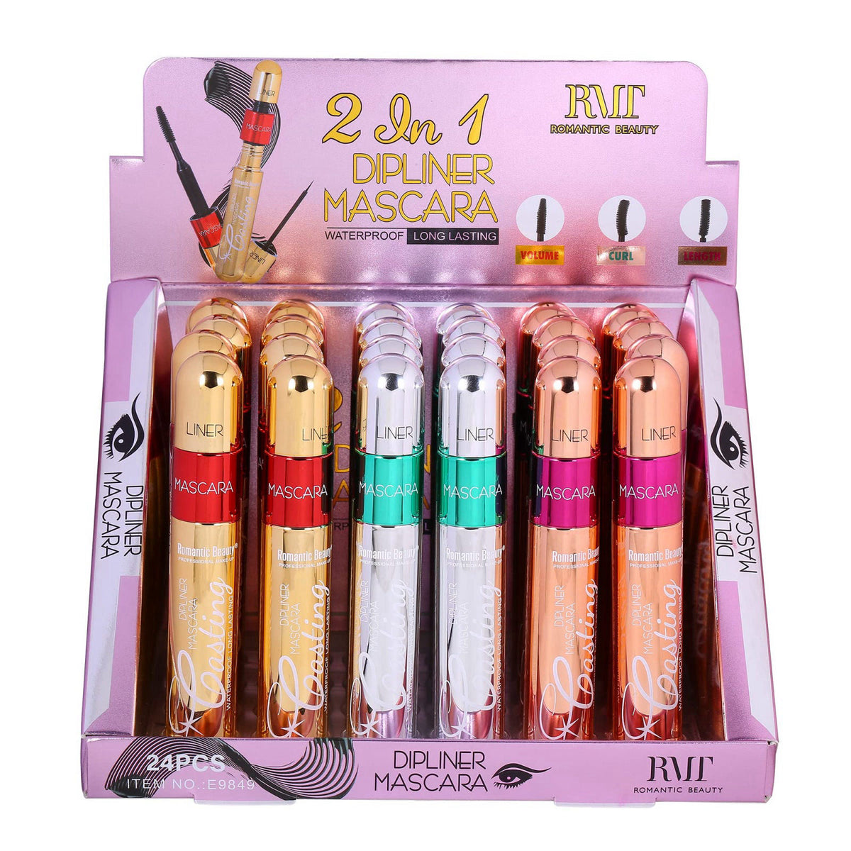 2 in 1 Lasting Dip Liner and Mascara by Romantic Beauty (Full Set (3 PIeces)) – close-up detail in Full Set (3 PIeces)