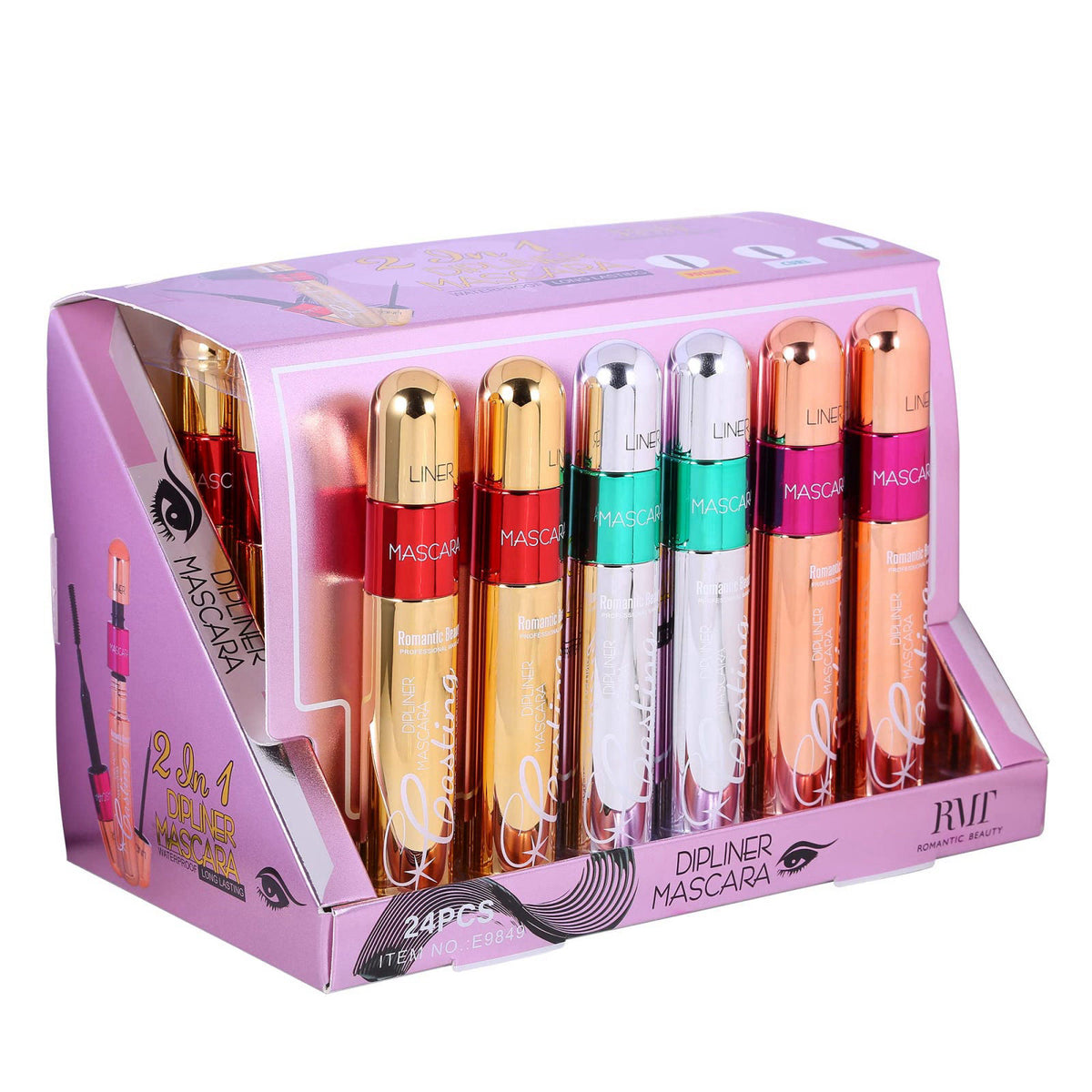 2 in 1 Lasting Dip Liner and Mascara by Romantic Beauty (Full Set (3 PIeces)) – packaging and label