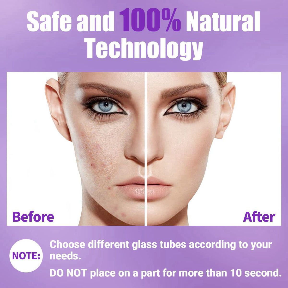 High Frequency Facial Wand-UUPAS Portable Handheld High Frequency – back view and specifications
