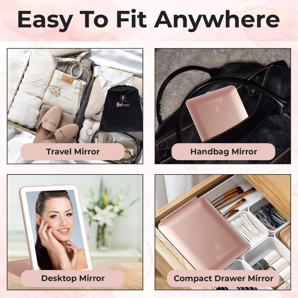Beltruci – Compact &amp; Travel Mirrors on display
