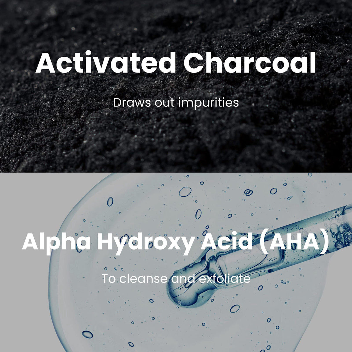 BLAQ Activated Charcoal Face Wipes - Dual Sided Charcoal Facial Cleansing Cloths - Makeup Remover, Exfoliating AHA boost