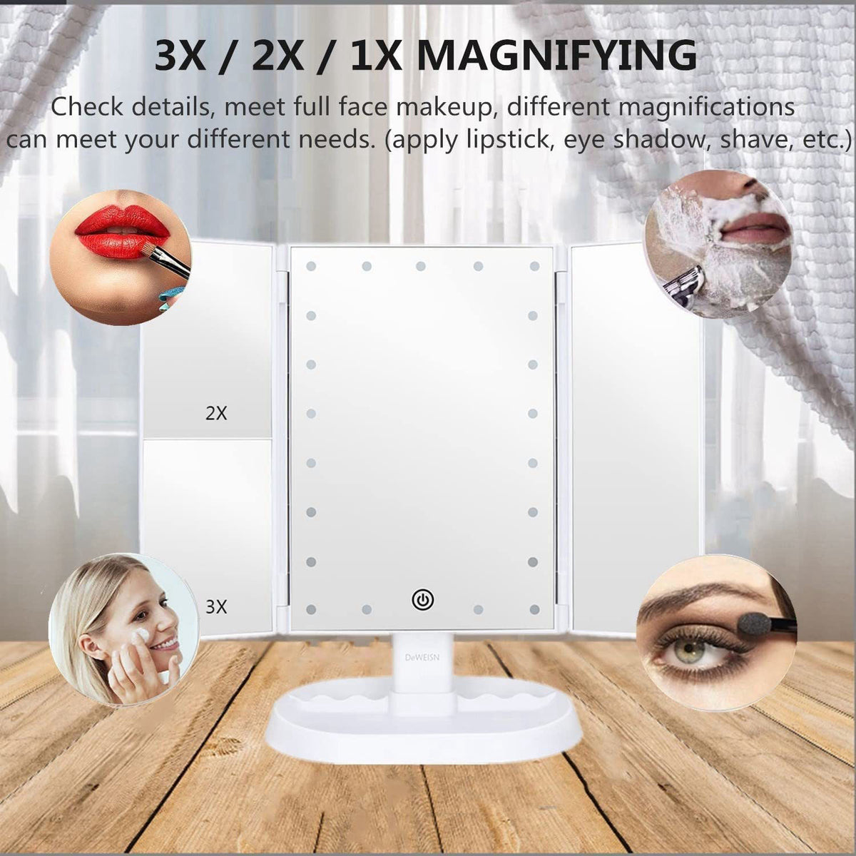 deweisn – Makeup Mirrors on display