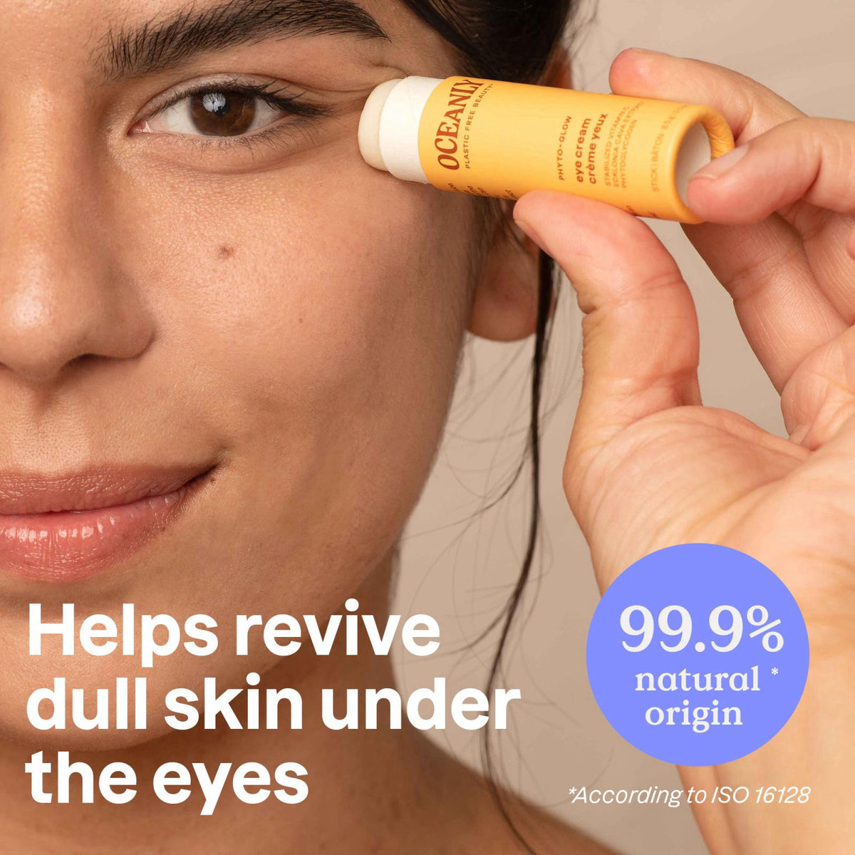 ATTITUDE Oceanly Eye Cream Stick, EWG Verified, Plastic-free, Plant and Mineral-Based Ingredients, Vegan and Cruelty-fre