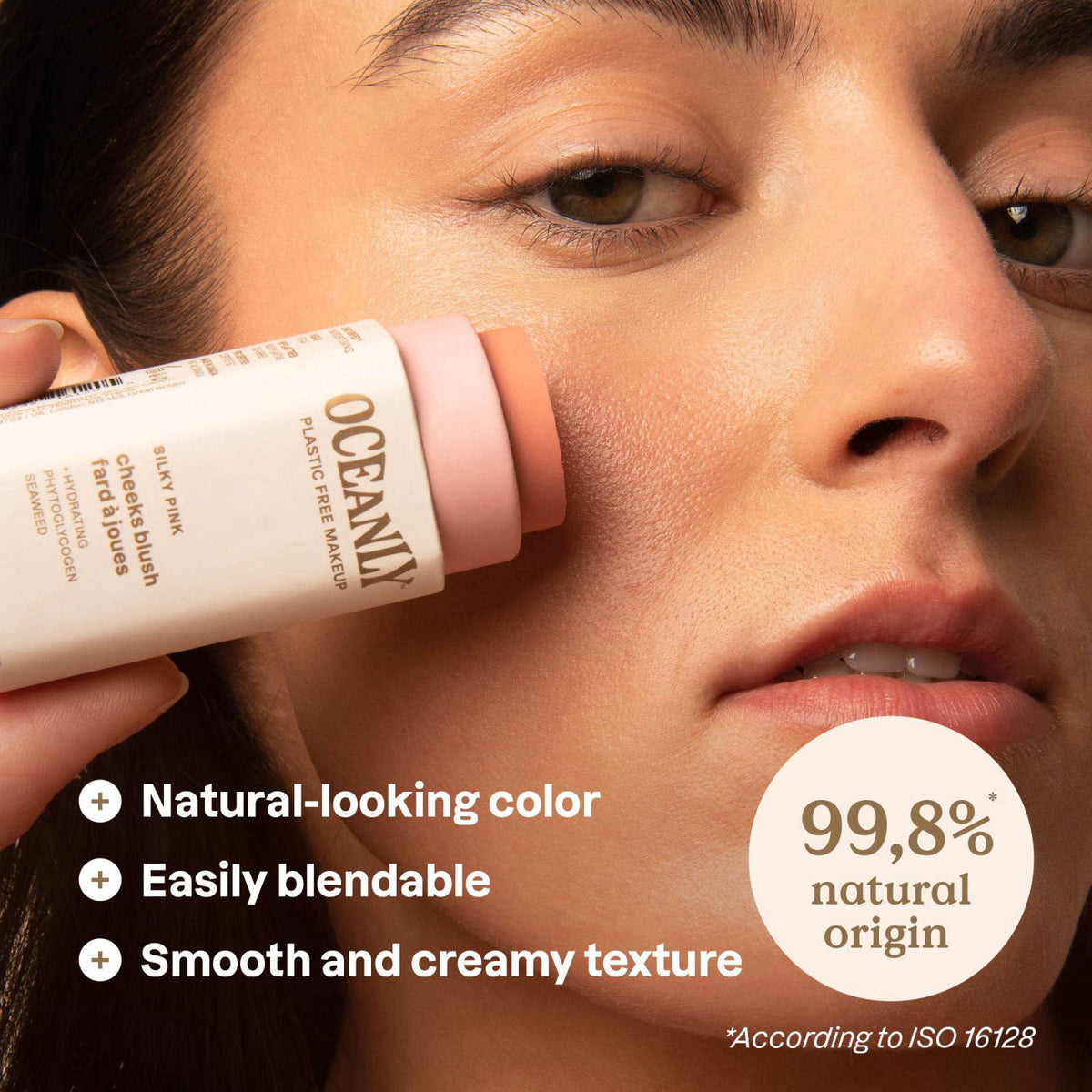 ATTITUDE Oceanly Plastic-Free Lightweight Blush Stick, Titanium Dioxide-Free, EWG Verified, Vegan & Cruelty-free Makeup,