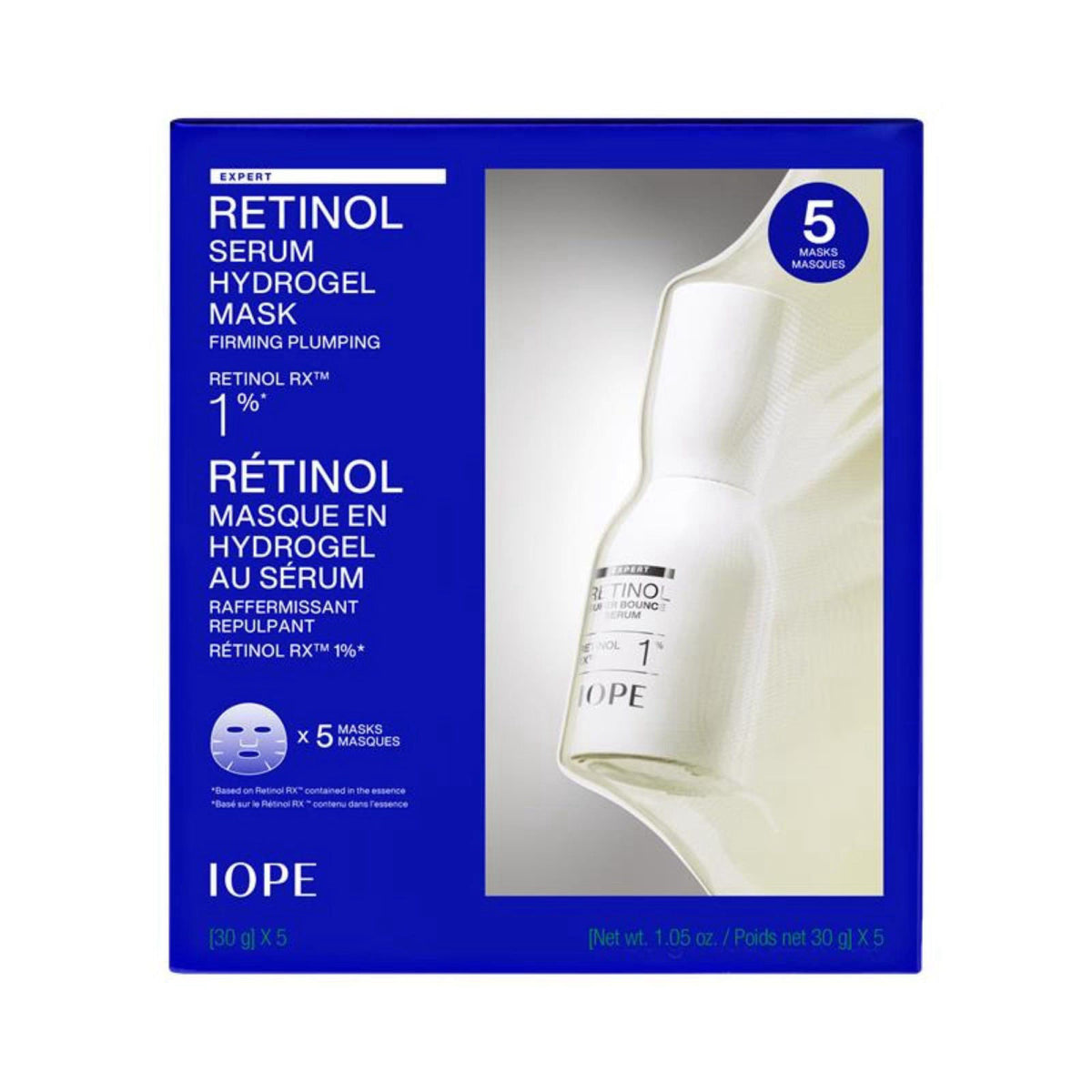 IOPE Expert Retinol RX 1% Super Bounce Serum - Gentle Anti-Aging Face Serum for Beginners - Visibly Firms Skin, Refines 