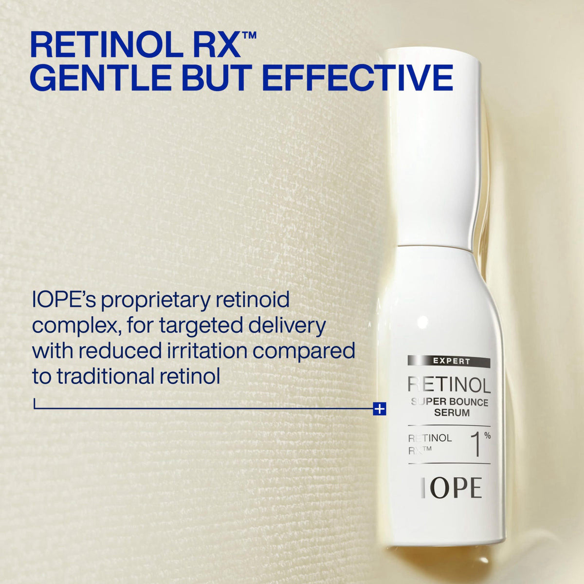 IOPE Expert Retinol RX 1% Super Bounce Serum - Gentle Anti-Aging Face Serum for Beginners - Visibly Firms Skin, Refines 