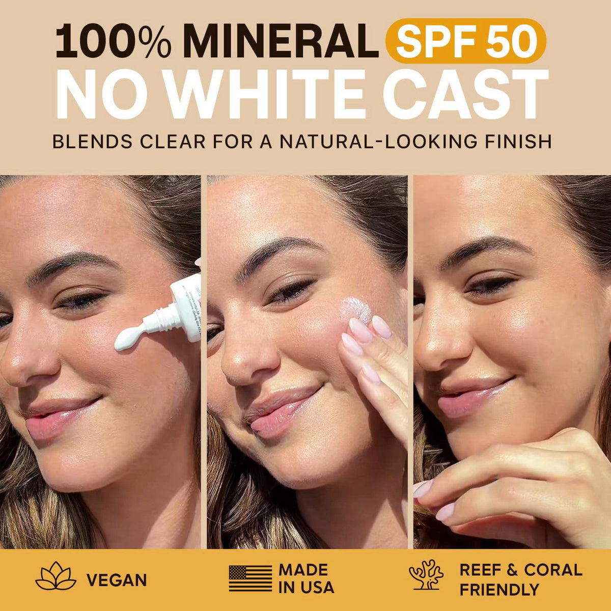 Beauty by Earth Mineral Face Sunscreen SPF 50 - Non-Nano Zinc Oxide, No Chemical Filters – close-up detail