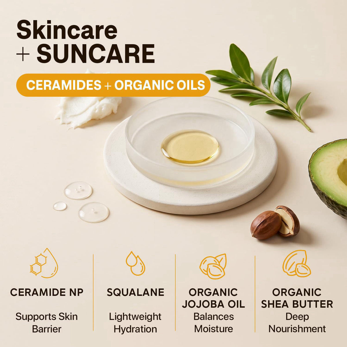Beauty by Earth Mineral Face Sunscreen SPF 50 - Non-Nano Zinc Oxide, No Chemical Filters – back view and specifications