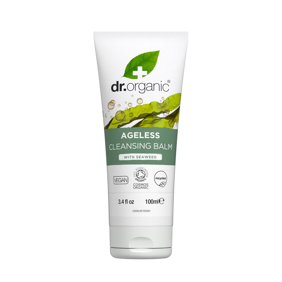 Dr. Organic Ageless Cleansing Balm with Seaweed | Moisturizing, Gentle, Removes Impurities, Certified Organic, Paraben &
