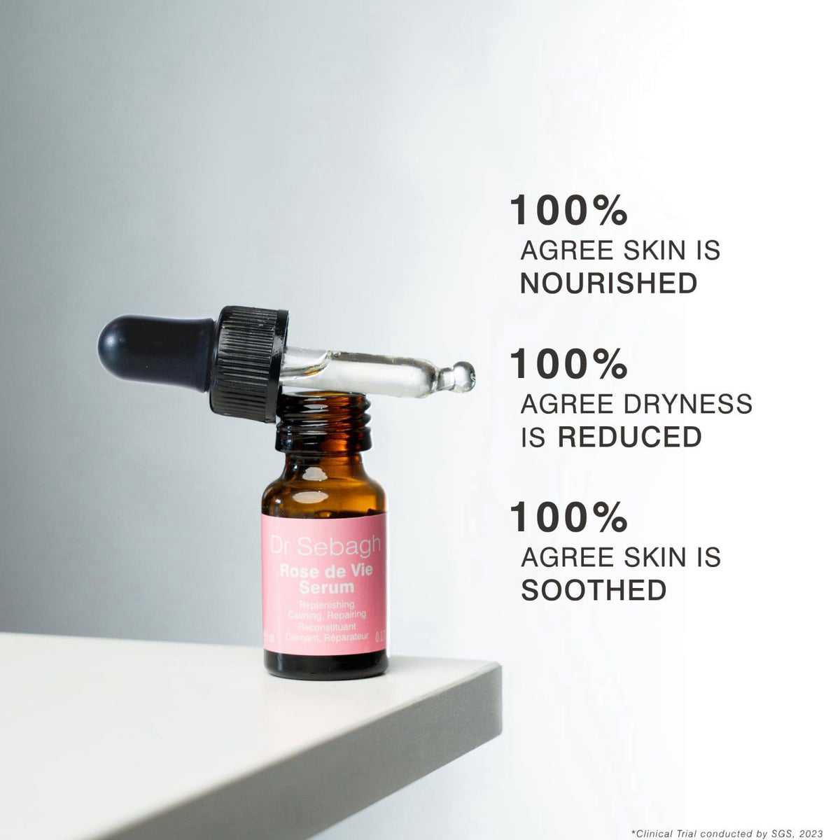 Dr Sebagh Rose de Vie Serum - Soothing & Anti-Aging Serum with Organic Oils & Antioxidants to Hydrate, Calm, and Protect