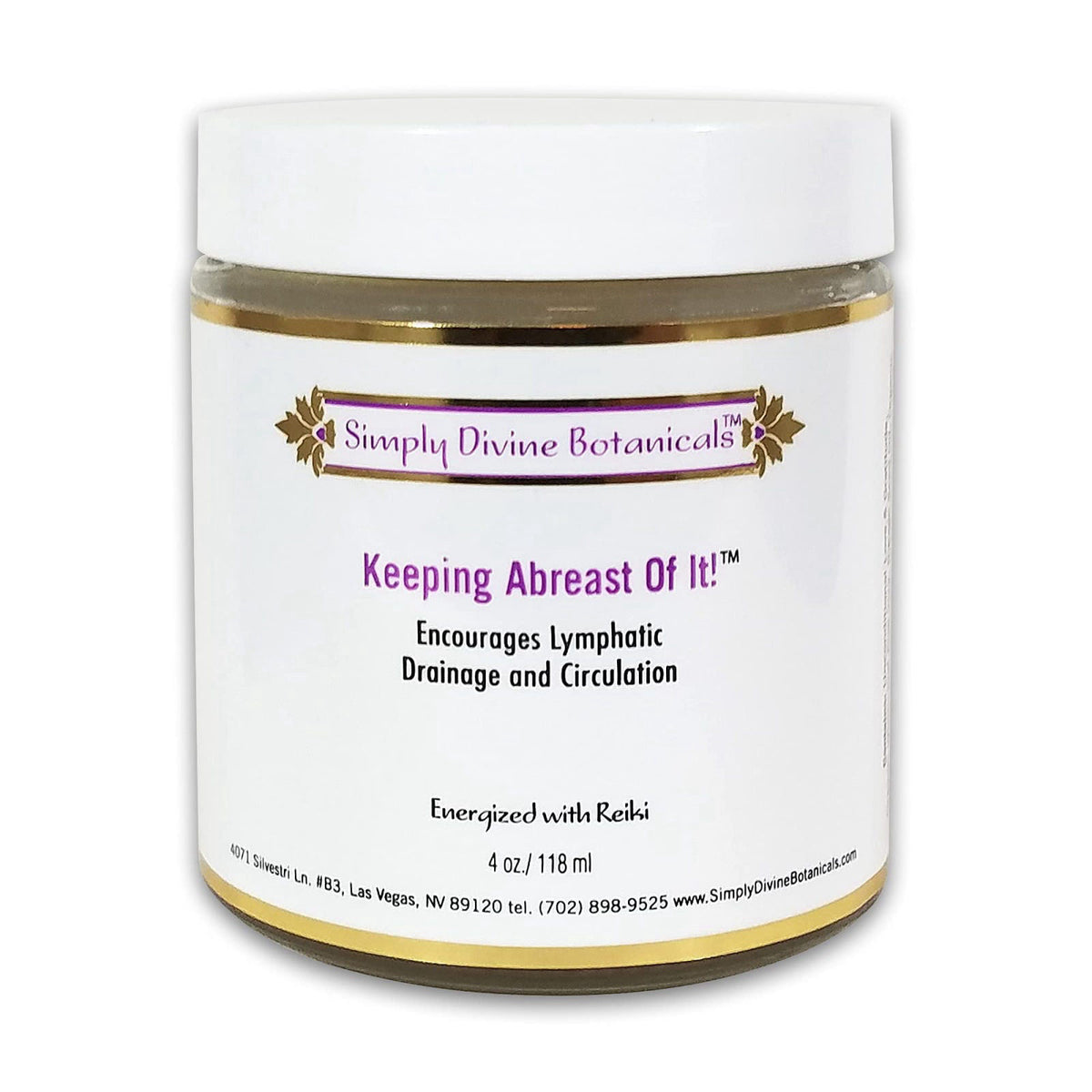 Simply Divine Botanicals Keeping Abreast of It - Natural and Organic Body Cream to Encourage Circulation and Deeply Mois