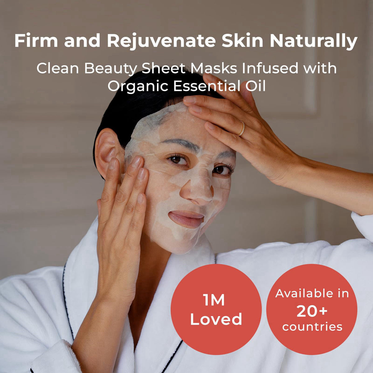 INNA ORGANIC Organic Sheet Mask - Anti-aging & Tightening｜EWG & COSMOS certified (Pack of 3) | Frankincense Essential Oi