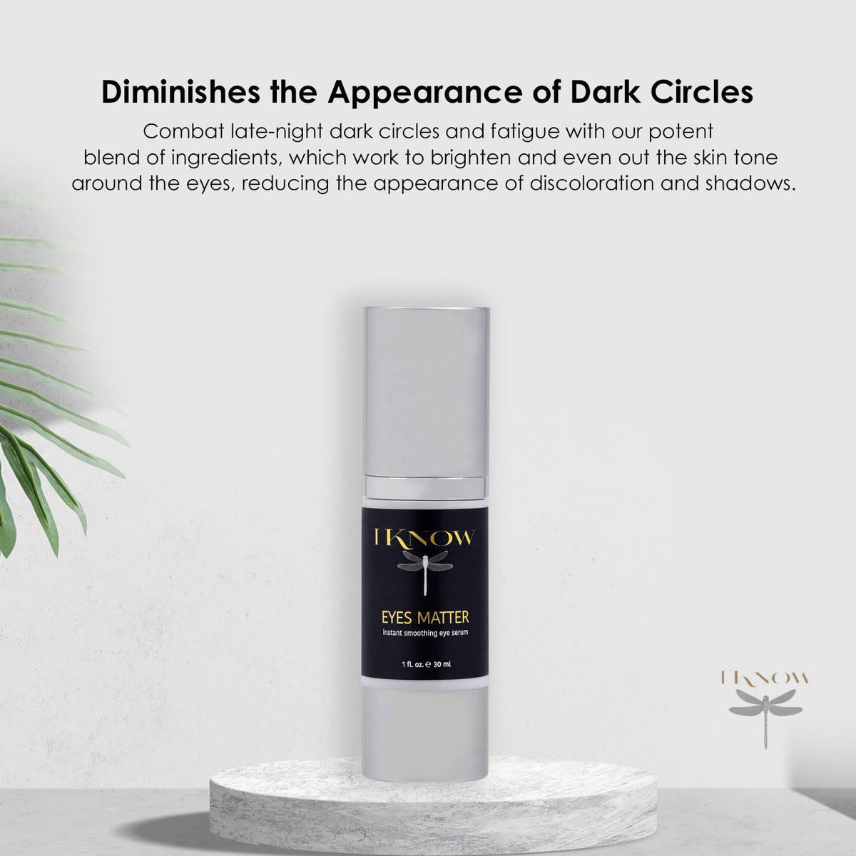 IKNOW EYES MATTER Instant Smoothing Eye Serum, Rapid Wrinkle Reducer, Rejuvenating, Brightening Treatment for Fine Lines