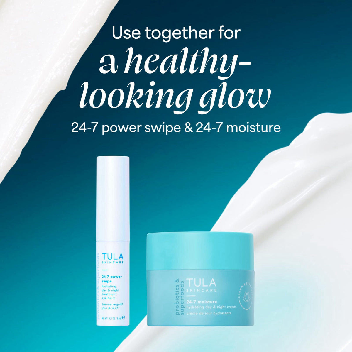 TULA 24-7 Power Swipe Hydrating Day & Night Treatment Eye Balm 0.23 oz – Balms on display