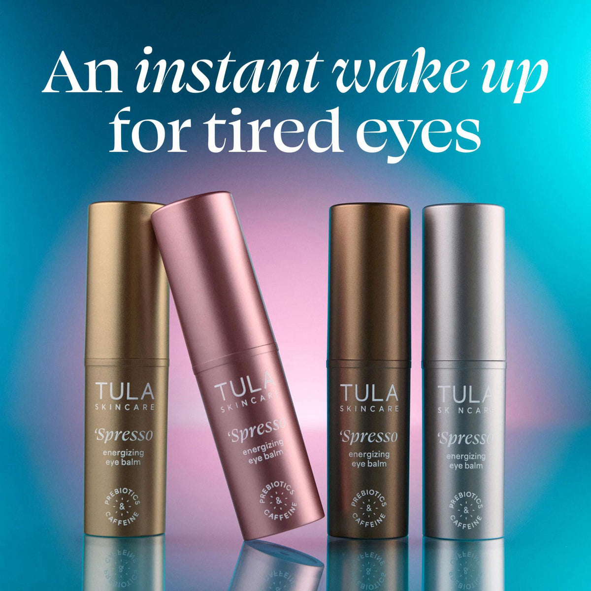TULA 'Spresso Energizing Eye Balm Stick, 0.35 oz – packaging and label