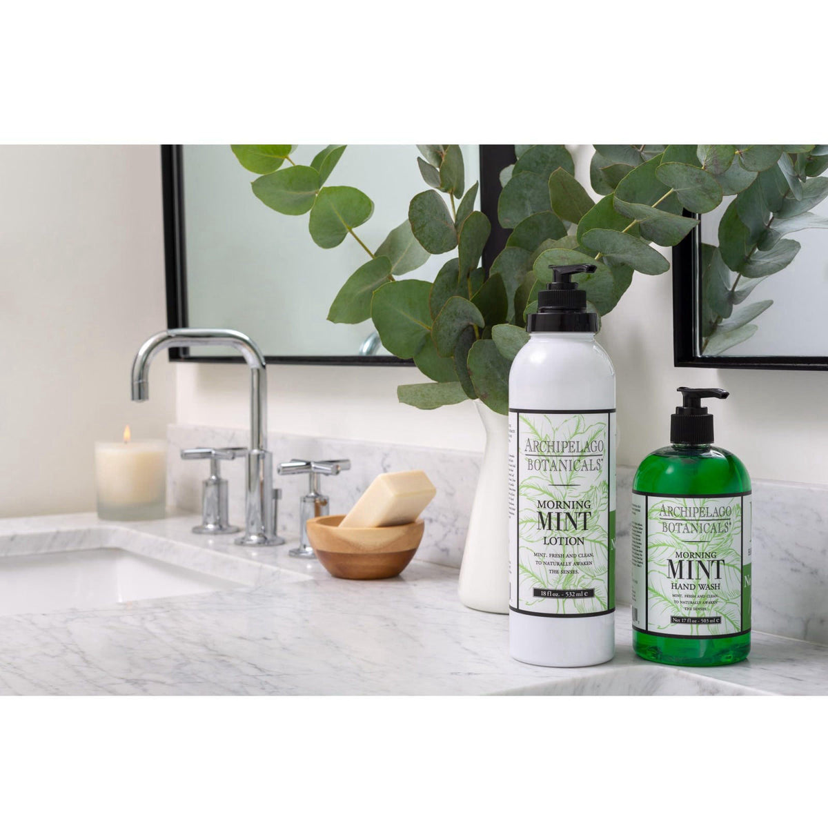 Archipelago Botanicals Morning Mint Lotion, 18 oz – full view