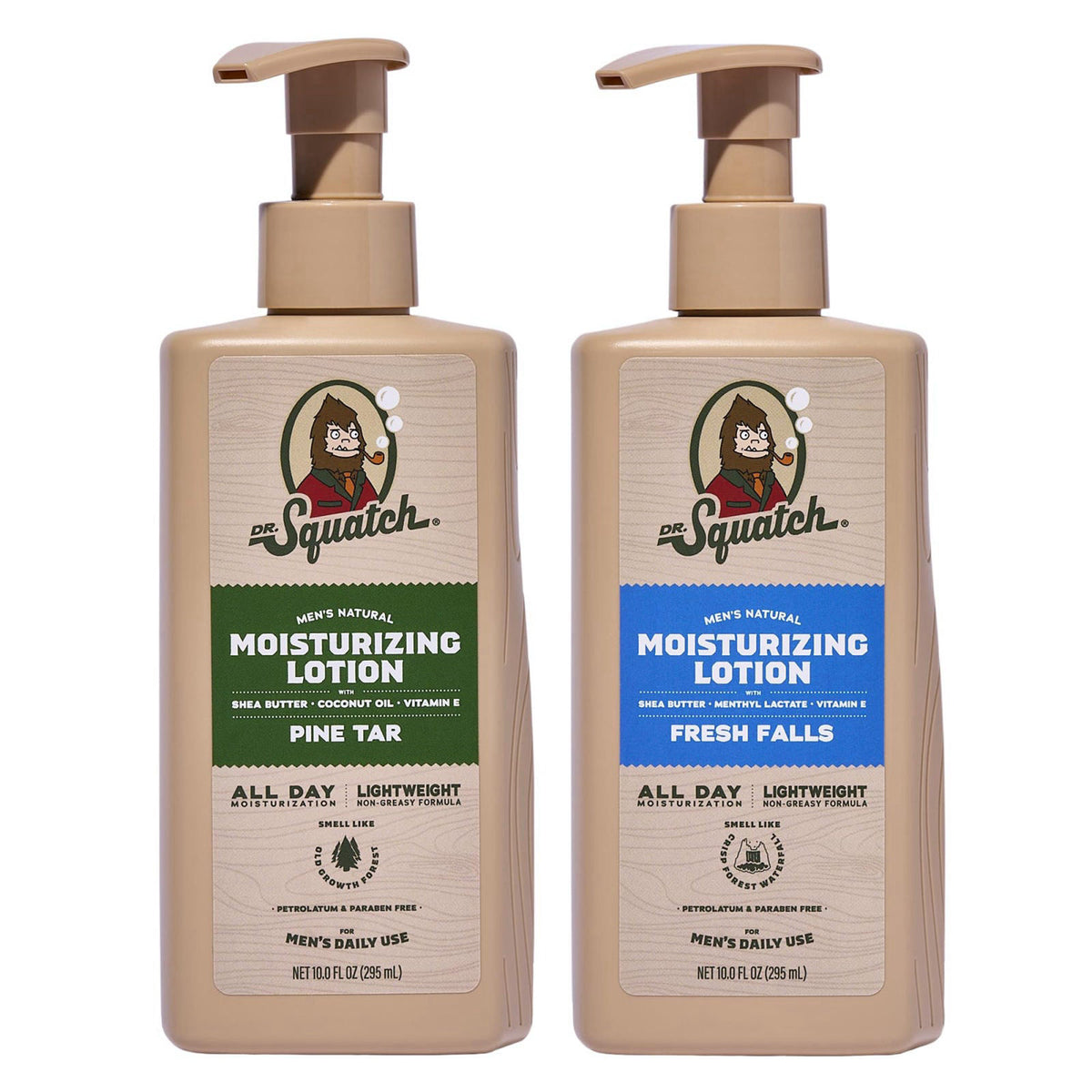 Dr. Squatch Natural Hand and Body Lotion for Men (10 fl oz, 2-Pack) – alternate angle