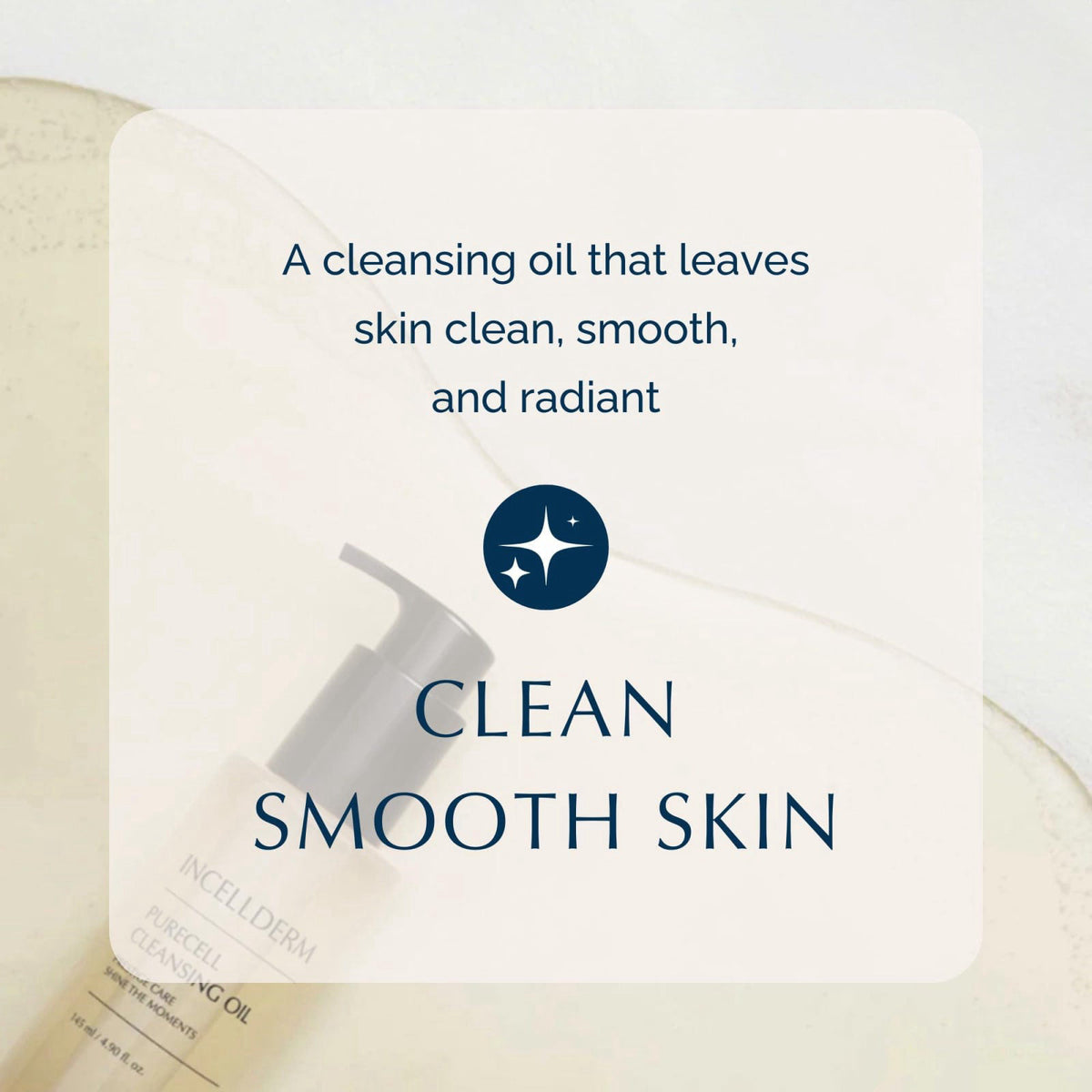Riman Incellderm Purecell Cleansing Oil | 4.9 fl oz | Makeup Remover – back view and specifications