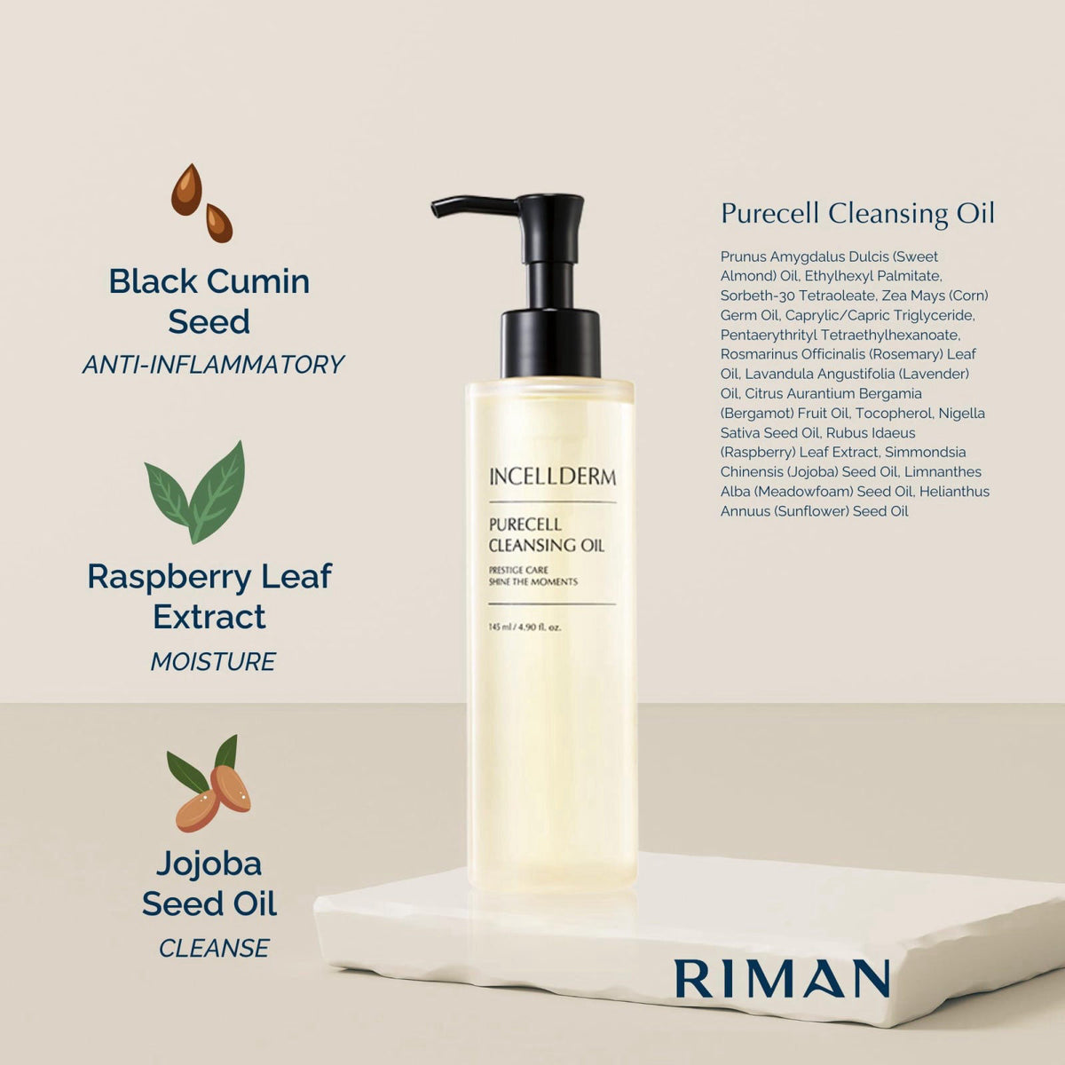 INCELLDERM – Face Oil on display