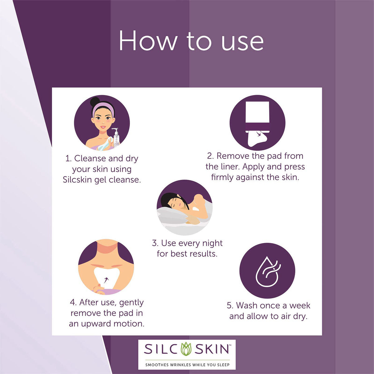 Silc Skin Decollette Pad for Chest Wrinkles, 30 Day Supply – alternate angle