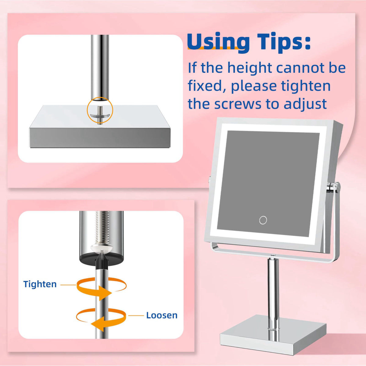 Ruacq – Makeup Mirrors on display