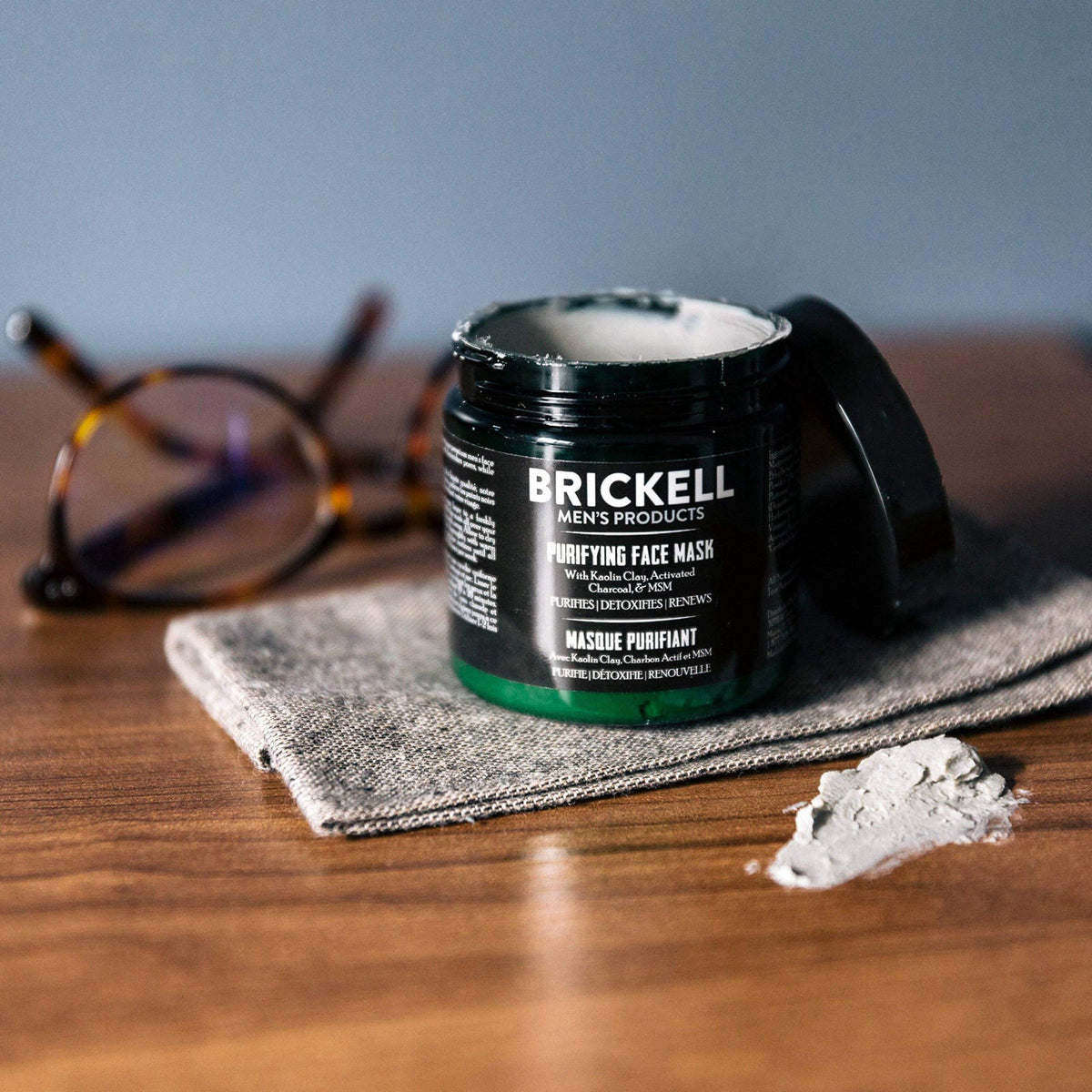 Brickell Men's Products Brickell Men's Purifying Charcoal Face Mask Skin Care Product, Activated Charcoal Facial Mask Wi