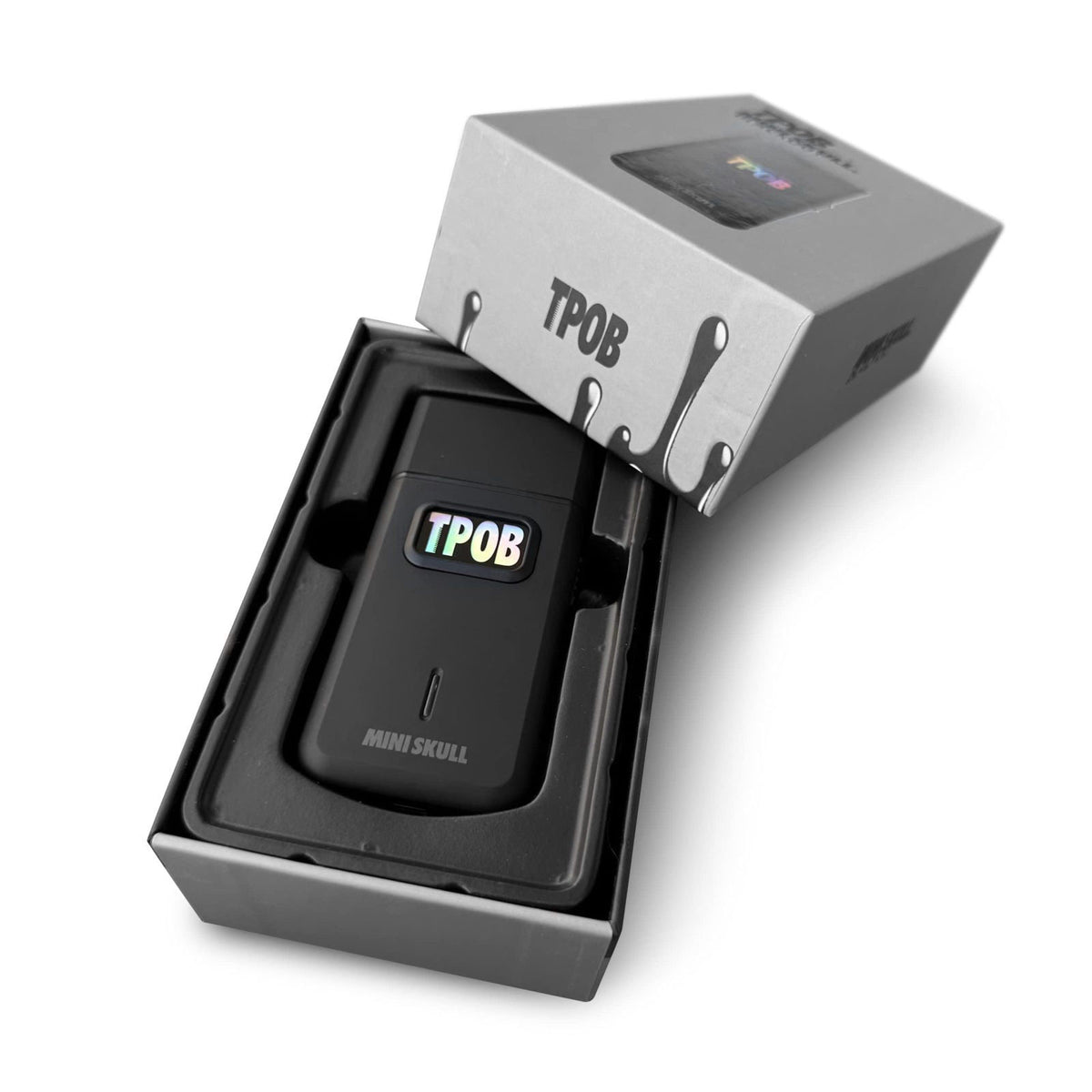TPOB Mini Skull Foil Shaver for Men - 9000 RPM Turbo Motor, Pocket-Size Electric Razor with Hypoallergenic Blades, Cordl