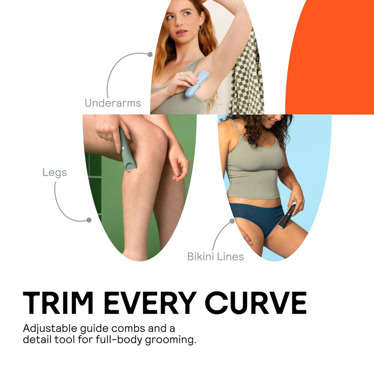MERIDIAN The Slimmer Trimmer | Waterproof Bikini Trimmer for Women | Onyx – packaging and label