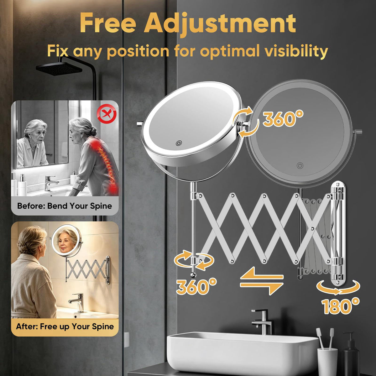 FASCINATE – Makeup Mirrors on display