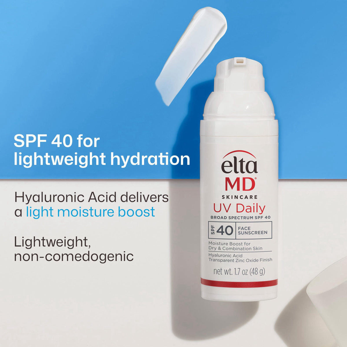 EltaMD UV Daily SPF 40 Face Sunscreen Moisturizer – close-up detail in Untinted